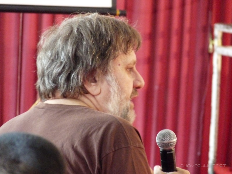 Sceptical and inquisitive: Zizek always asking questions!