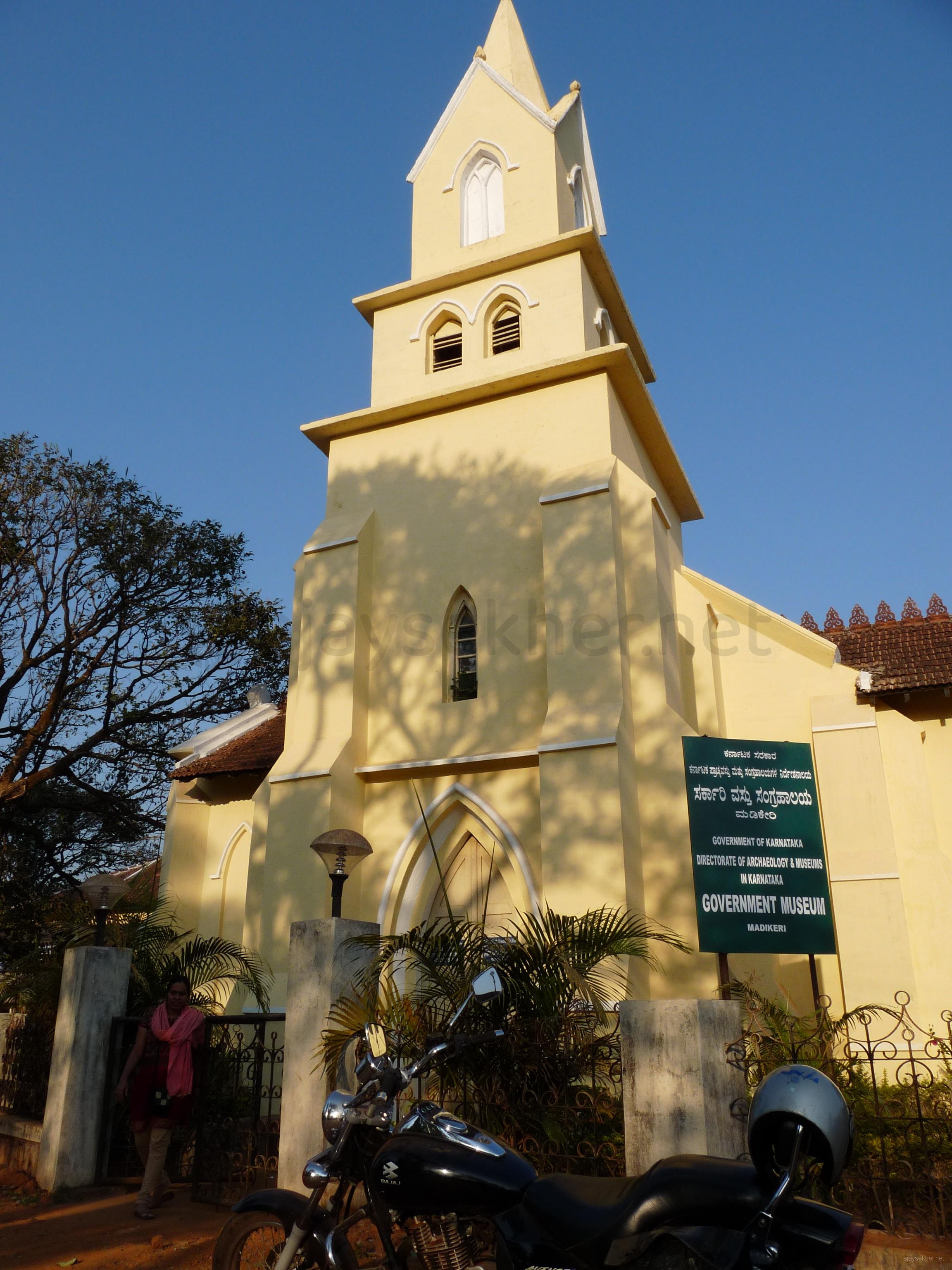 British cathedral now housing the Govt. Museum inside the fort, Kodagu