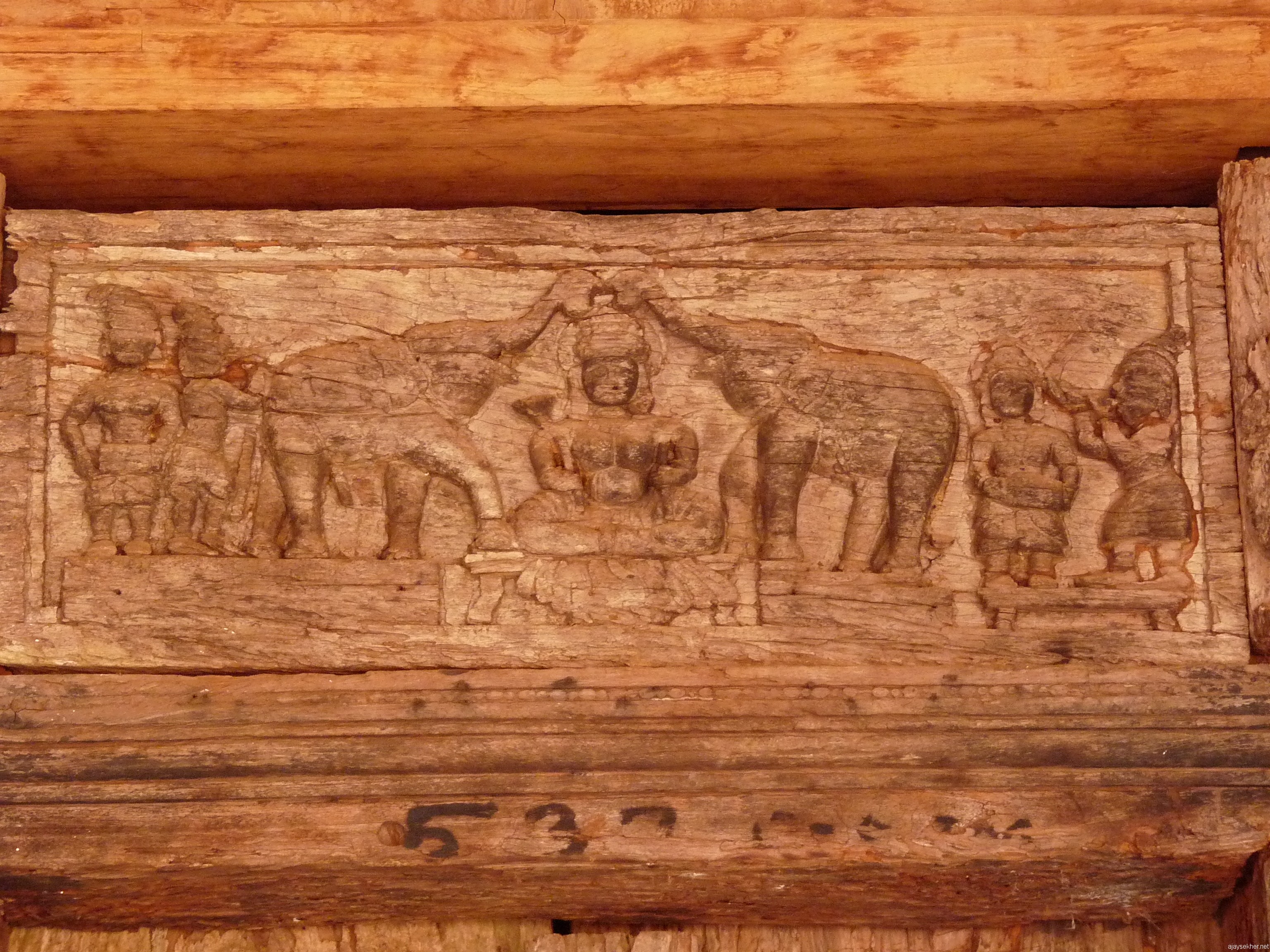 Carving in Changampally Kalari