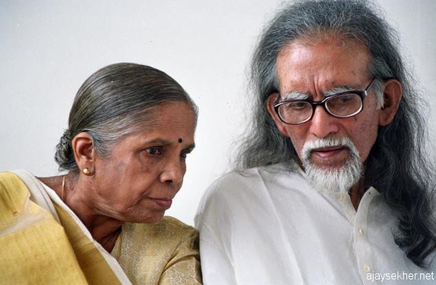 O V Vijayan with his life-partner Dr Theresa