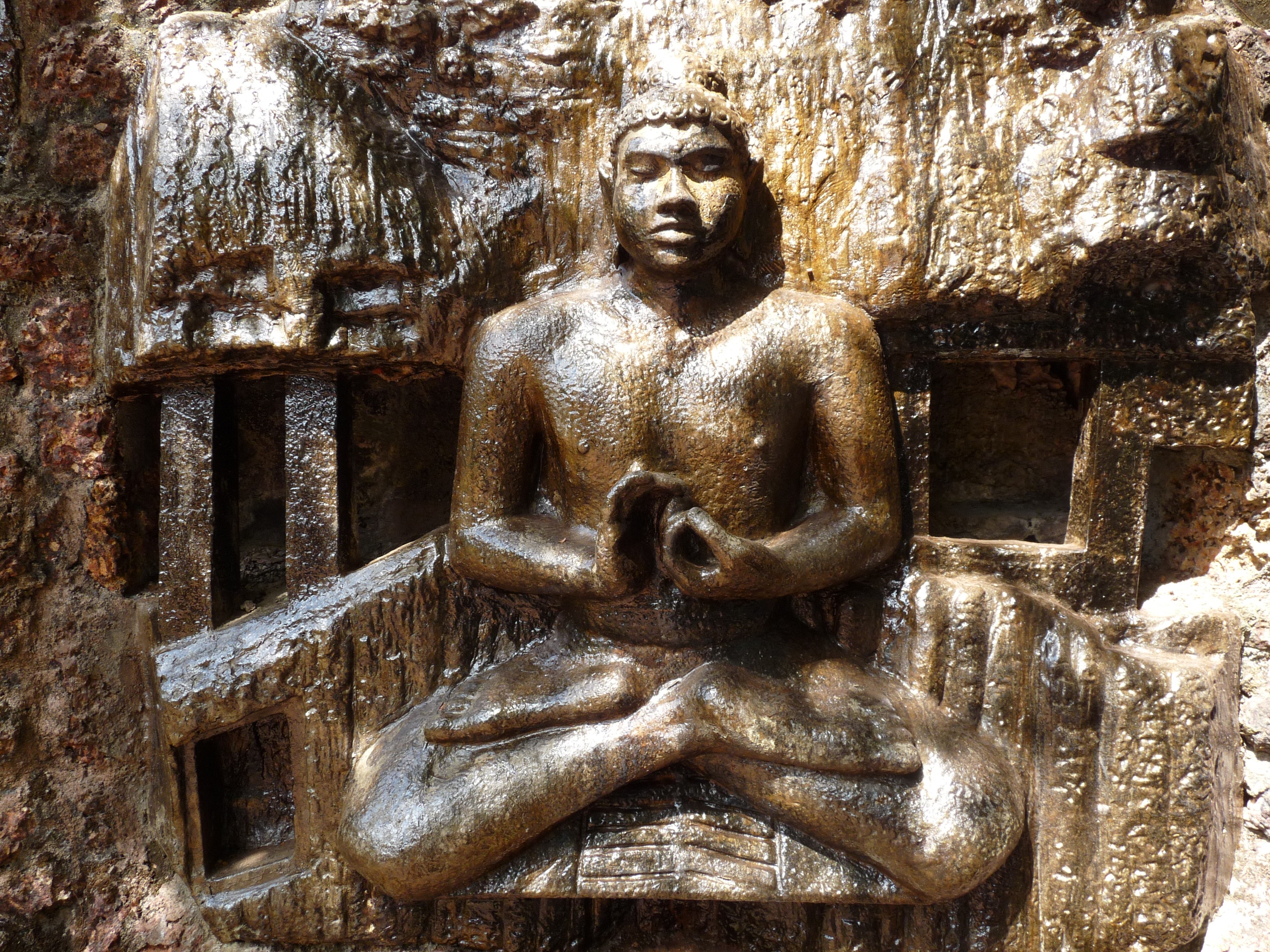 Bass-relief of the buddha at Gurukulam convention centre, Varkala. 