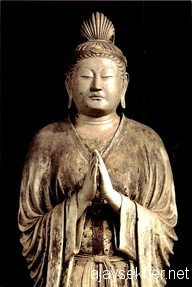 Buddha in Pranama posture, Temple of Nara, Japan. C. 8th century AD