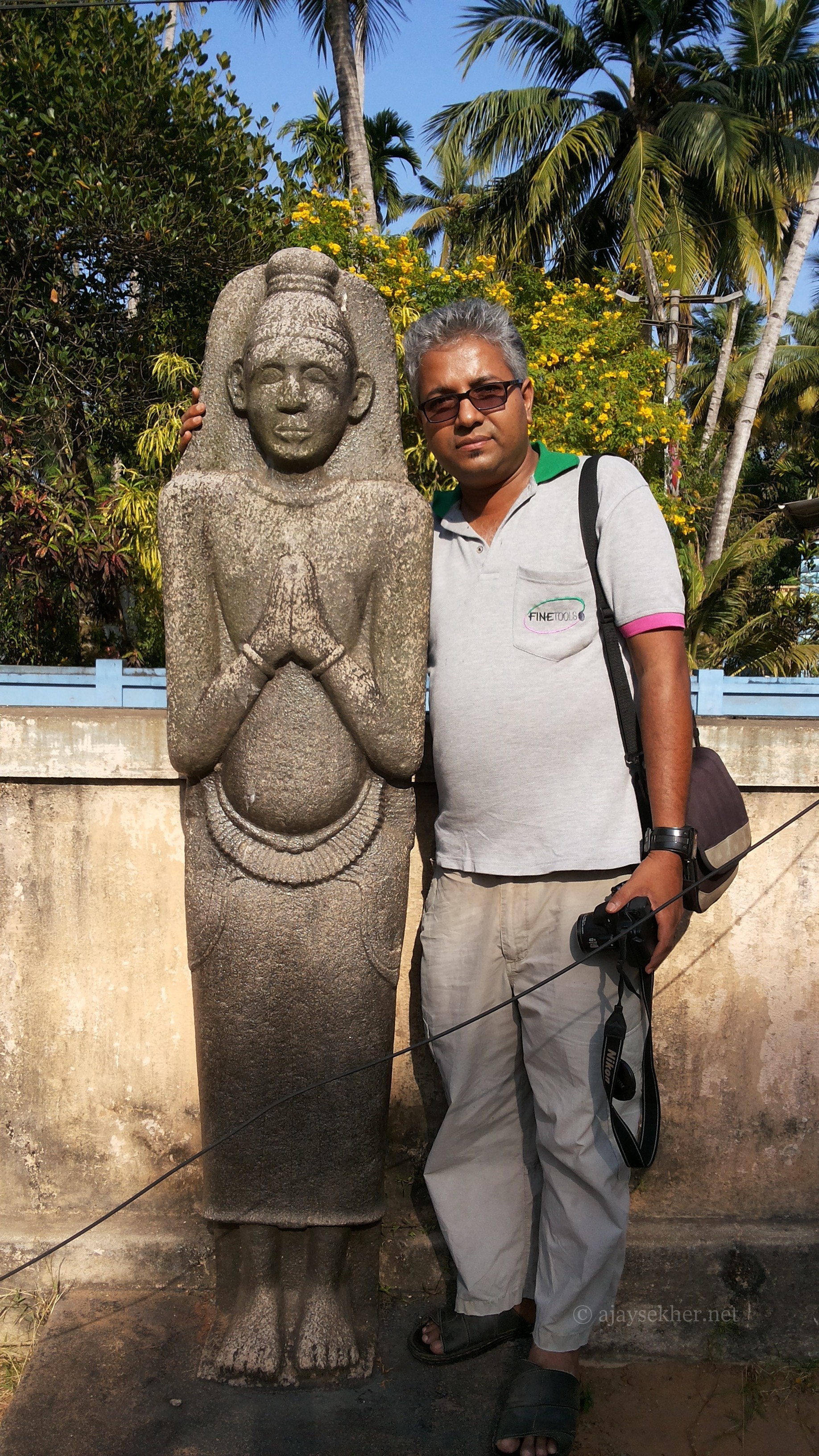 Vajrayana idol at Kayikara Asan Memorial. Locally called Tozhuvan. A Siddha/Upasaka figure in Vajrayana in Kerala. Jan 2015