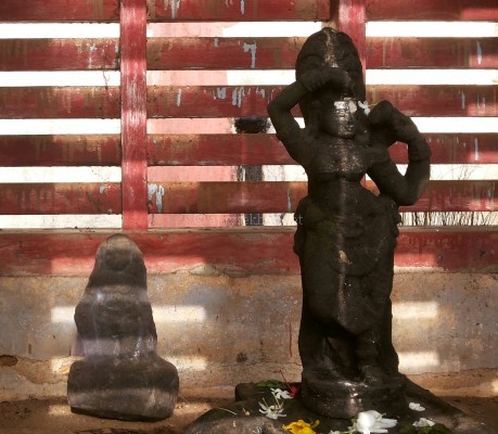 Ancient idols of Tara and Mahamaya now put in an outer shrine marked as Yakshi at Trikariyur temple. Parasurama the Brahman with the axe is also worshiped in a subshrine.