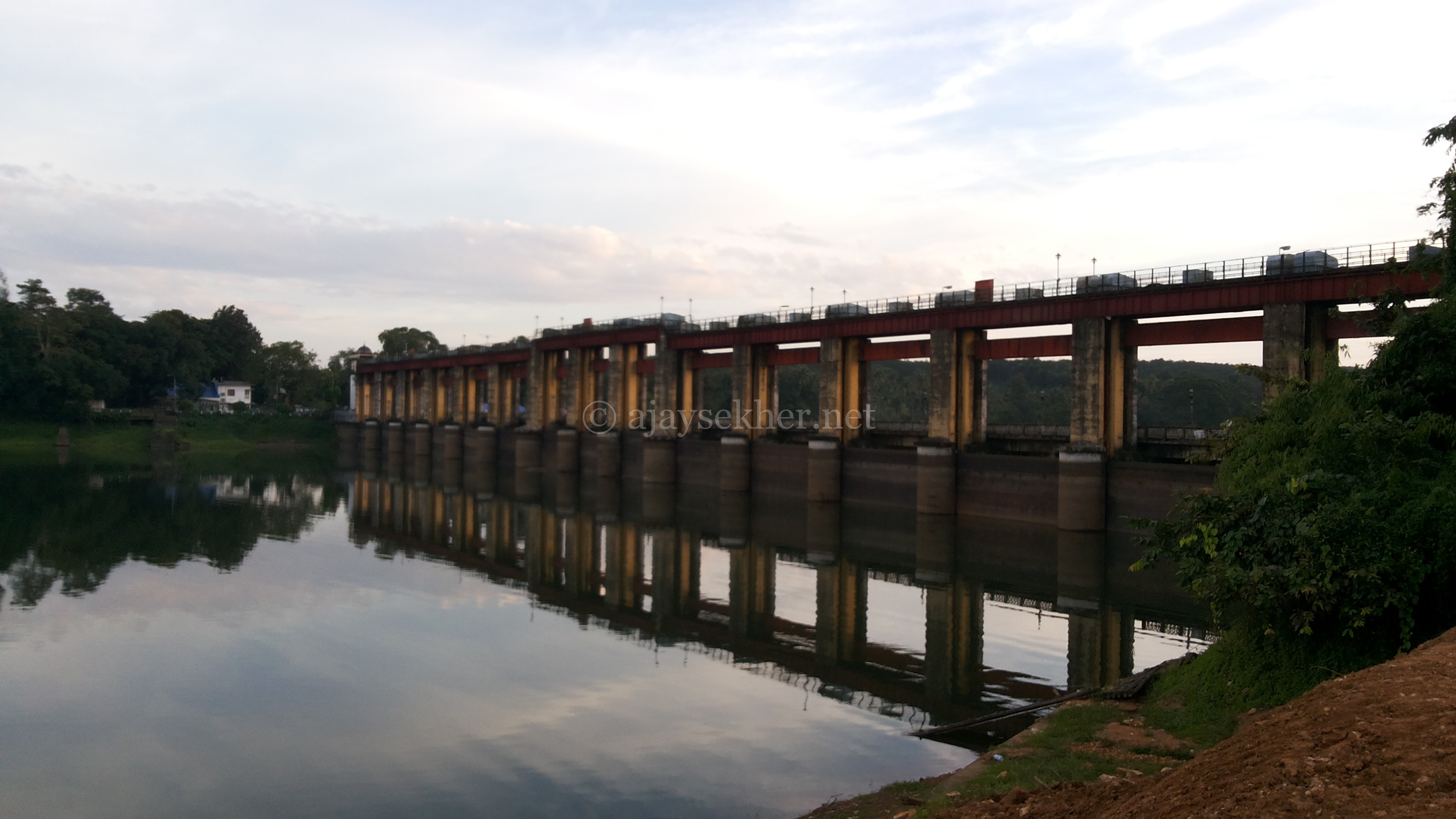 Bhoothathankettu barrage across Periyar near Kotamangalam in Ernakulam district of Kerala