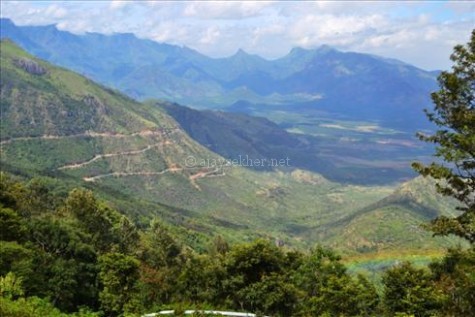Bodhi Medu ghat road now. It was part of an ancient trade-cultural route connecting Pandya and Chera lands across the western ghats. Beneath in the Tamil planes it is Bodhinayakanur (now altered as Bodinaykannur).